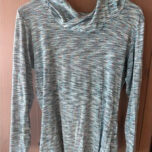 Striped Hooded Long Sleeve Top